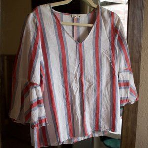 Jane & Delancey | Striped blouse | Bell sleeves